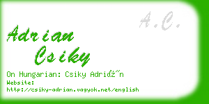 adrian csiky business card